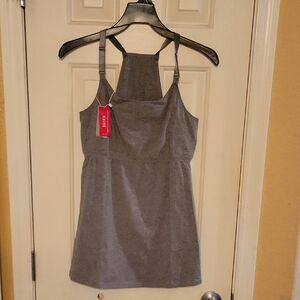 Gray Sleeveless Nursing Top